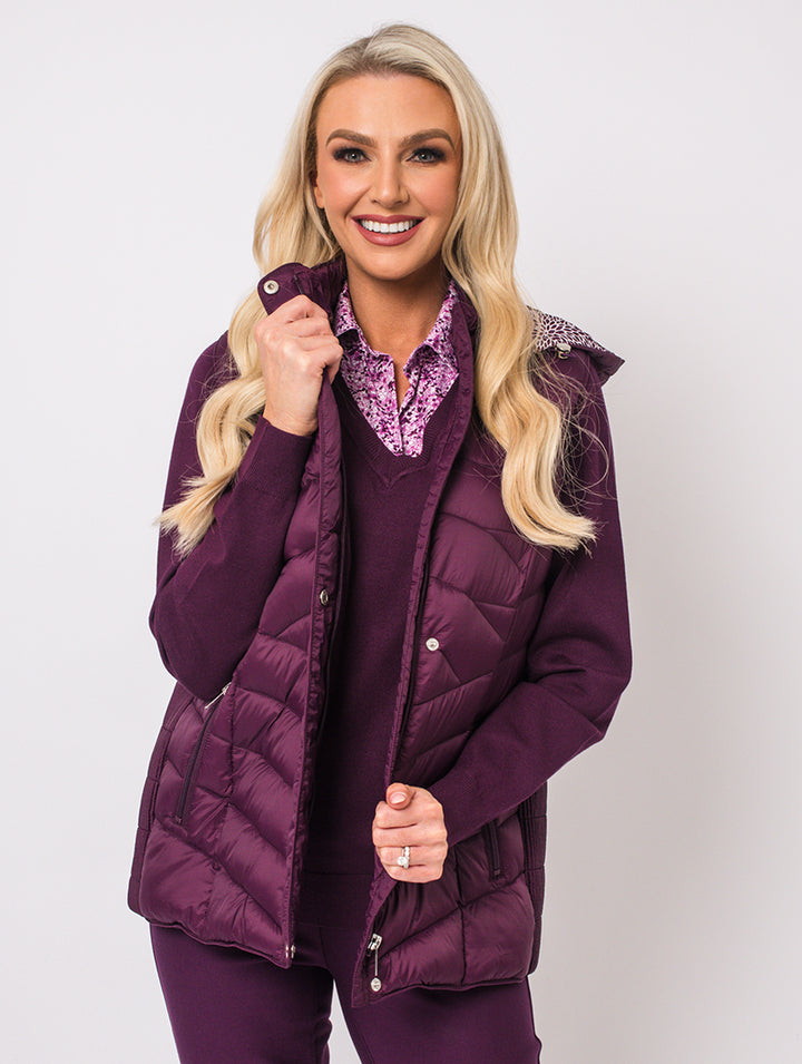Luxury Gilet - Mulberry