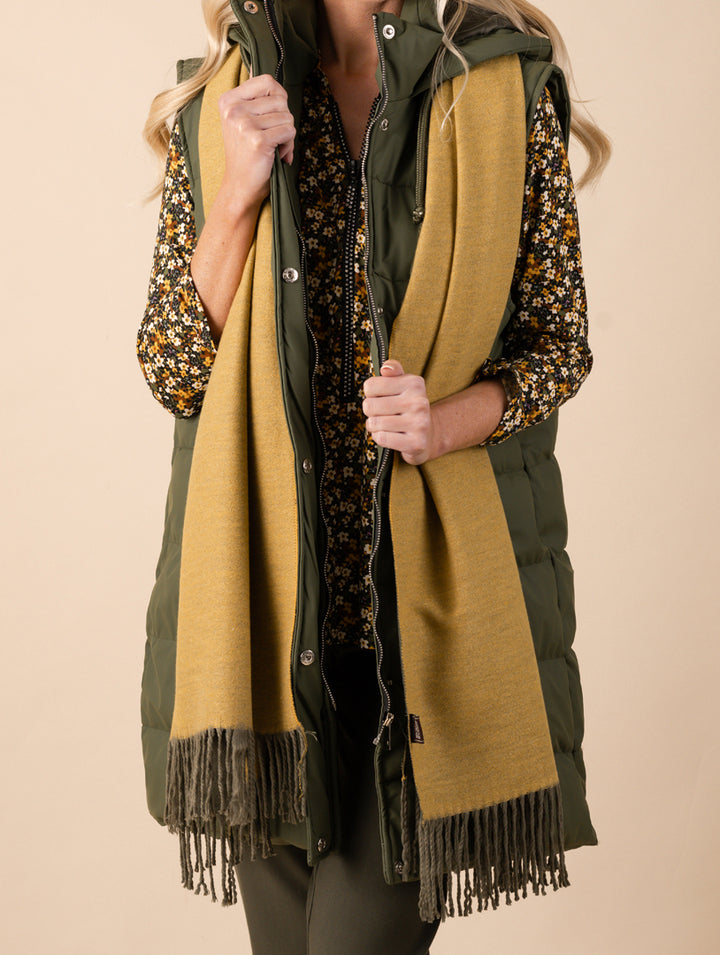 Luxury Scarf - Mustard/Olive