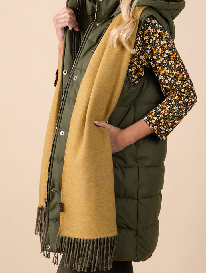 Luxury Scarf - Mustard/Olive