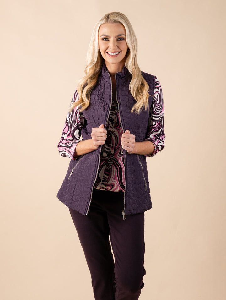 Button Top - Plum