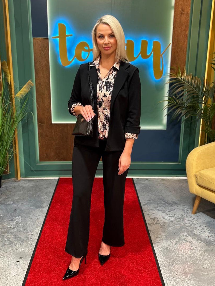 Collar Blouse - Gold/Black