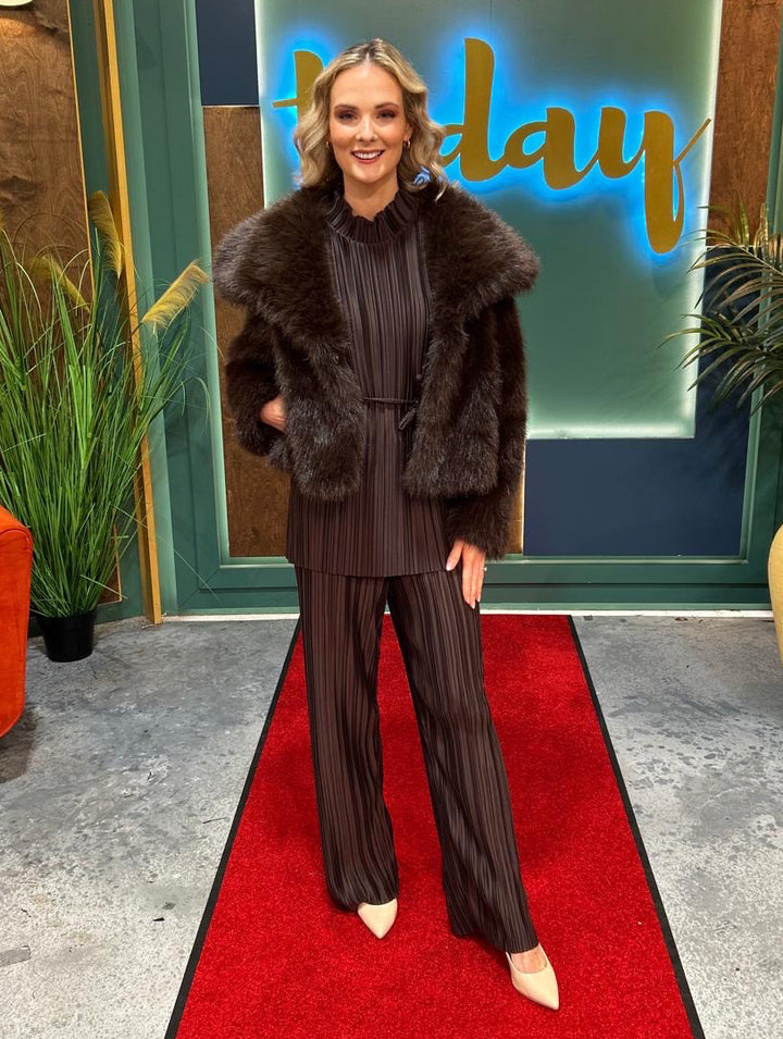 Pleat Top - Chocolate