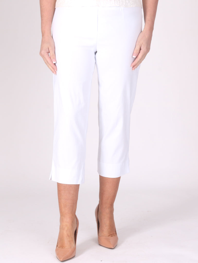 Crop Moda Trousers - White