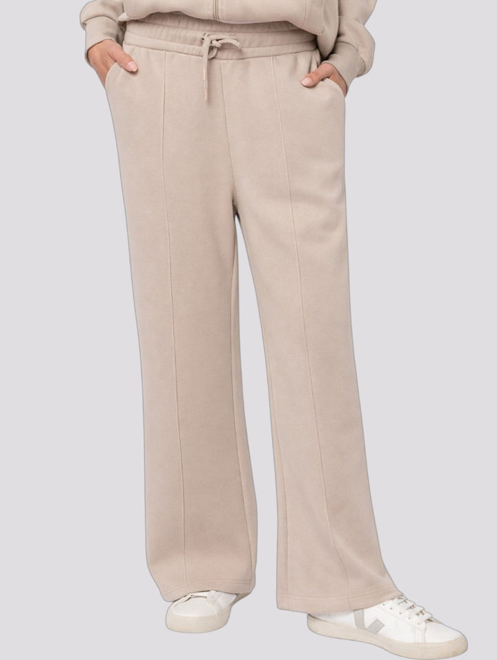 Straight Leg Joggers - Stone