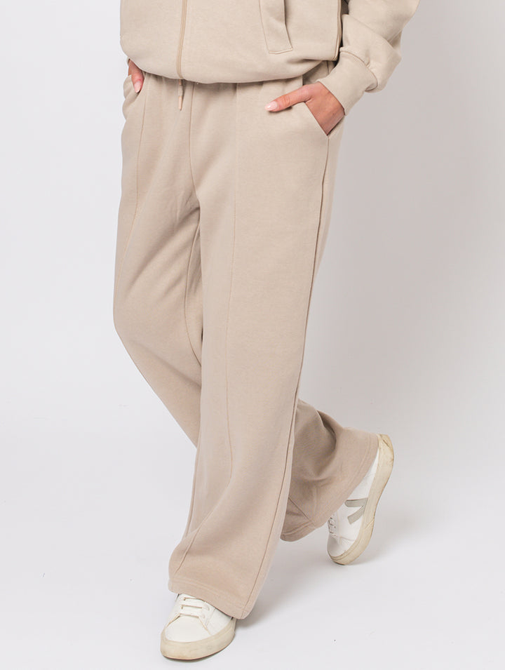 Straight Leg Joggers - Stone