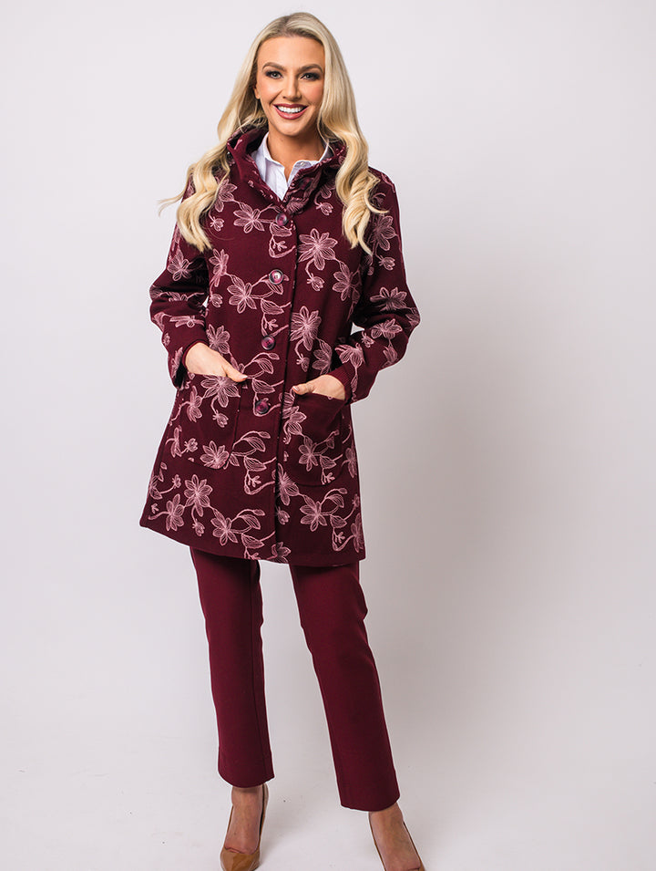 Embroidery Jacket - Berry