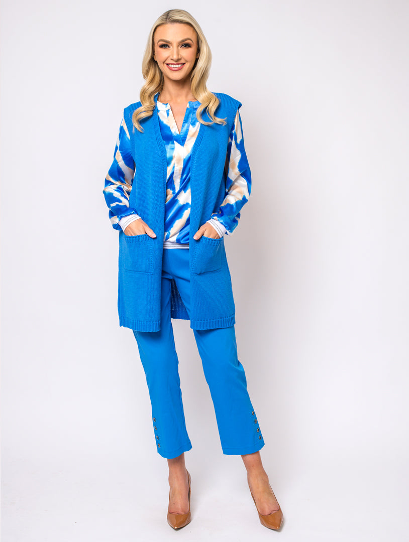 Stand Collar Blouse - Royal