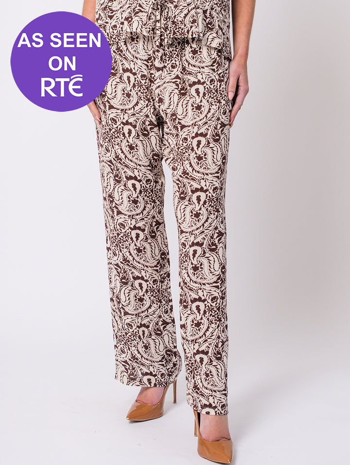 27" Elasticated Trouser - Chocolate