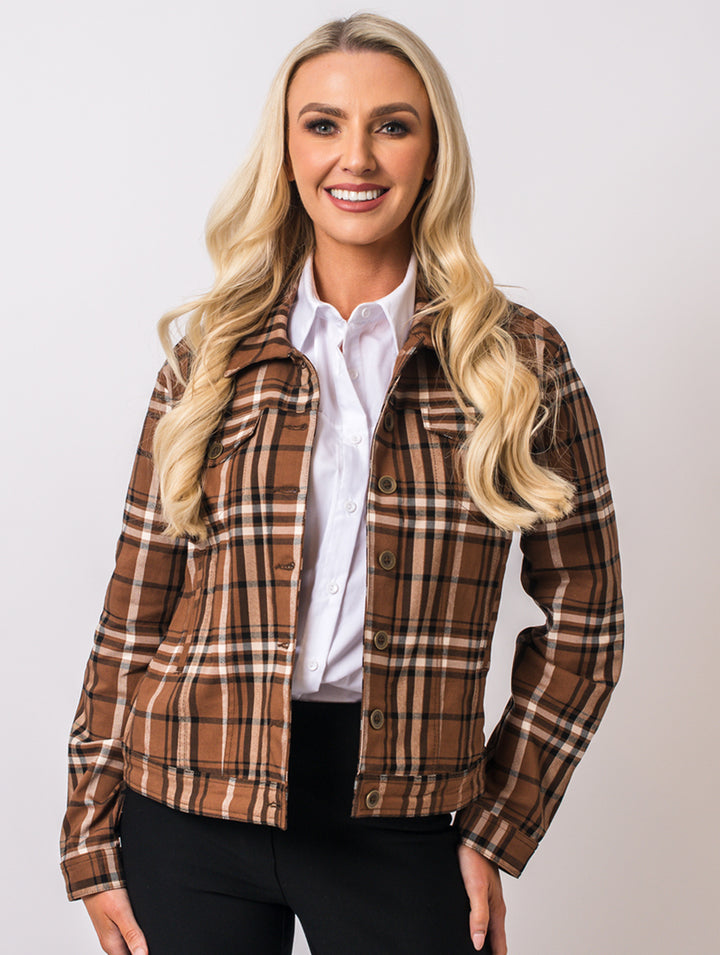 Casual Jacket - Brown/Beige