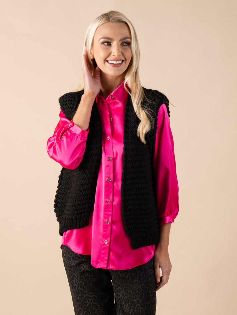 Chunky Waistcoat - Black