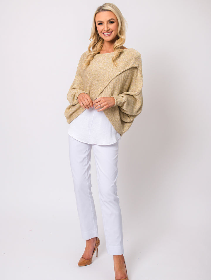Cross Over Jumper - Gold (One Size 10-16)