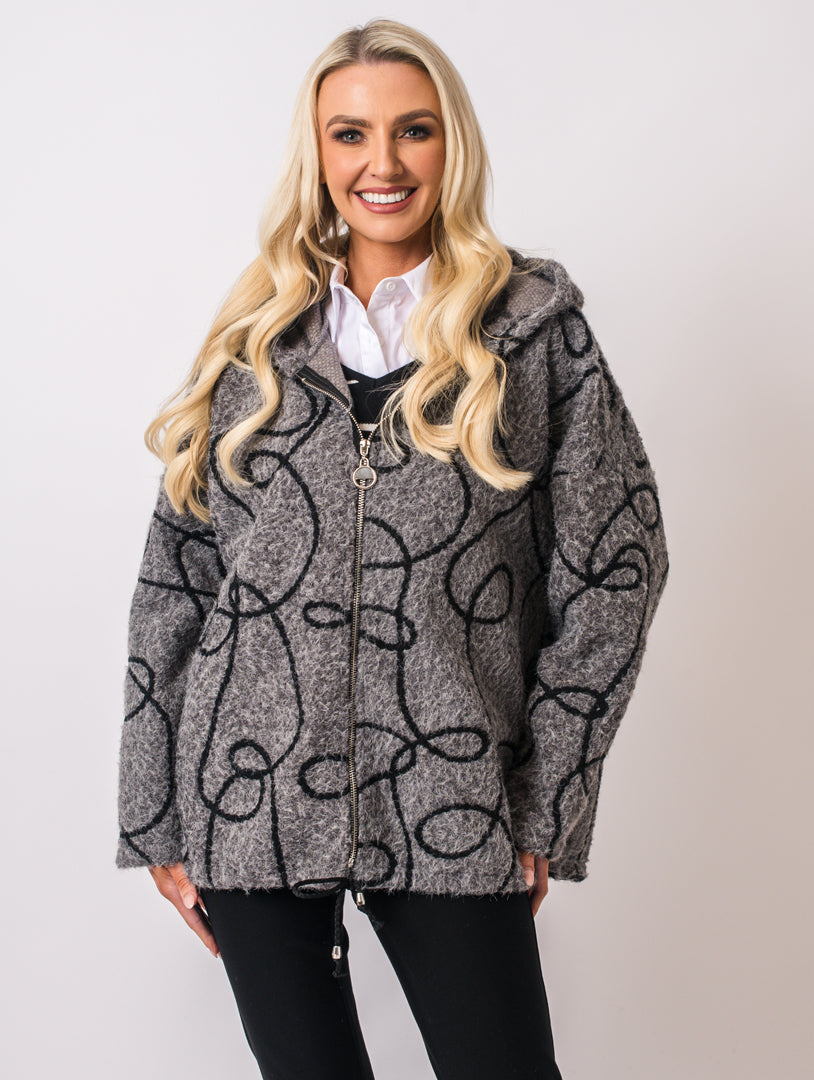 Zip Hooded Jacket - Silver