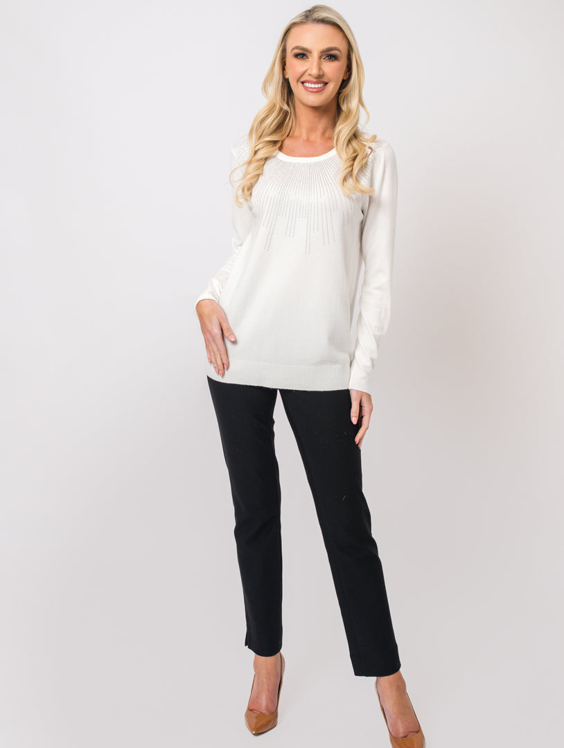Diamonte Knit - Ivory