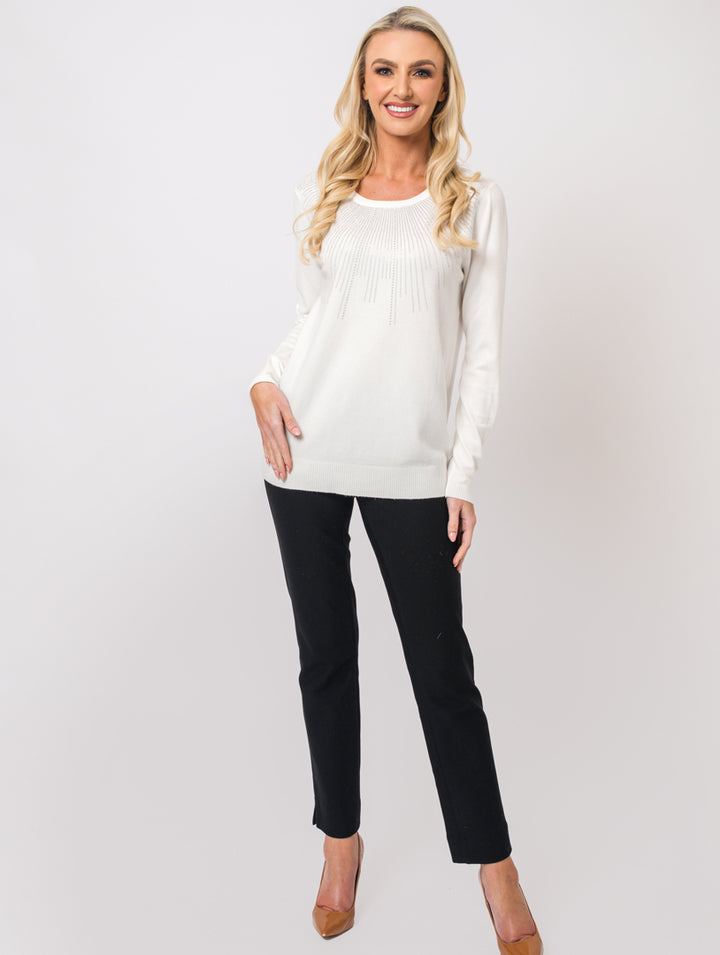 Diamonte Knit - Ivory