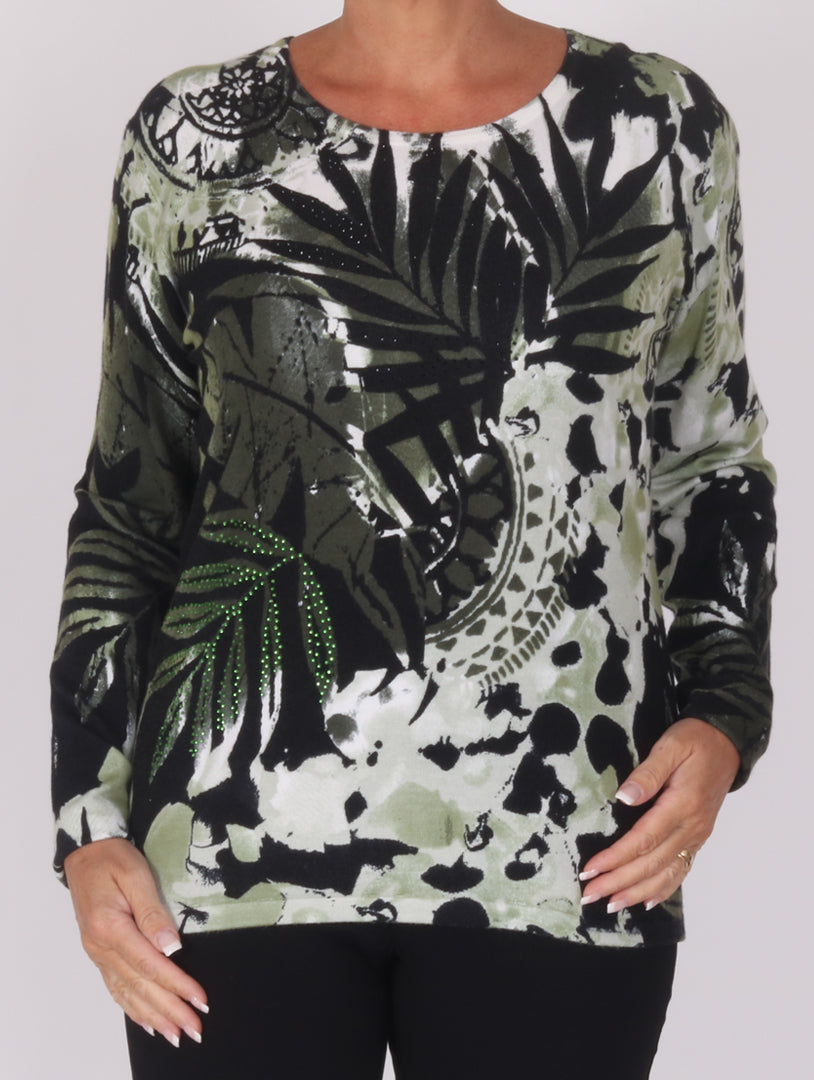 Diamonte Knit - Olive