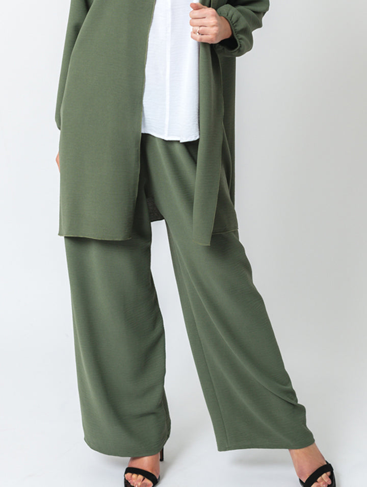 Elasticated Trousers - Khaki