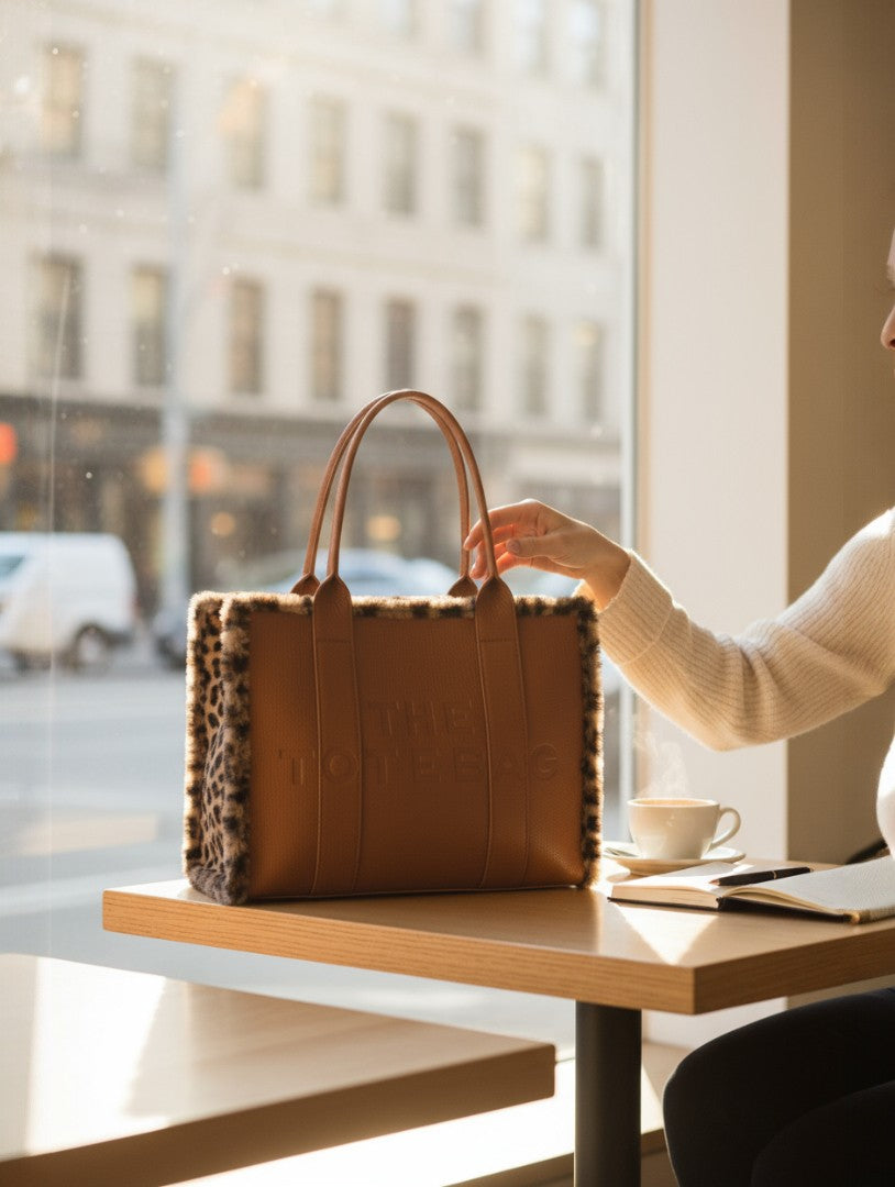Large Tote Bag - Brown