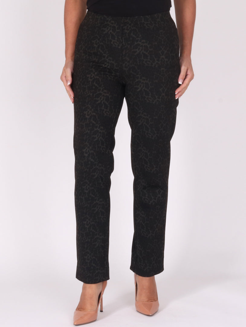 27" Print Lily Trousers - Khaki Multi