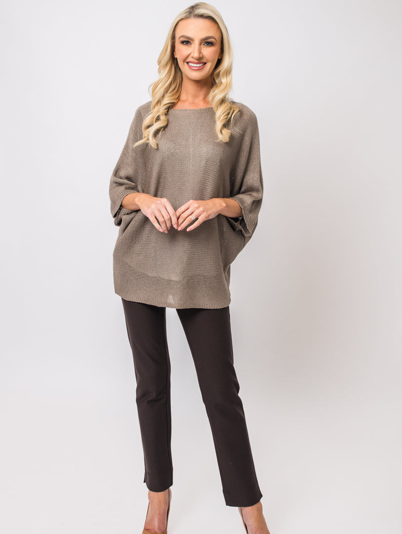 Flower Back Top - Mocha