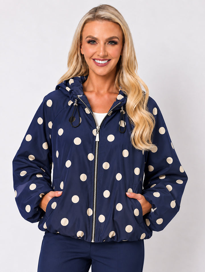 Polka Dot Jacket - Navy - One Size - 10-14