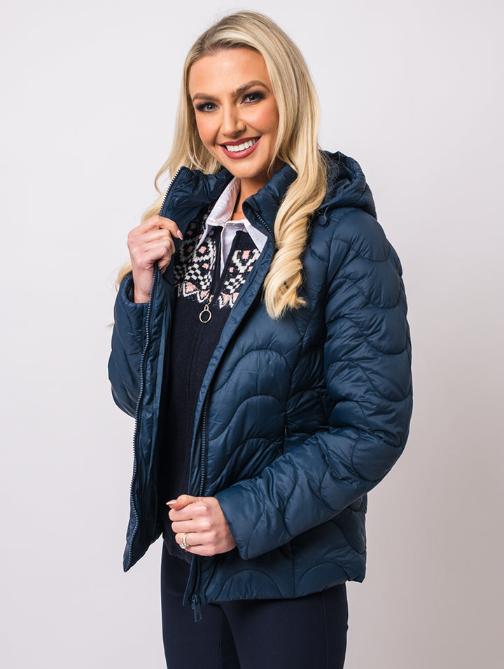 Padded Coat - Navy