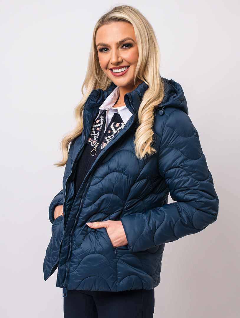 Padded Coat - Navy