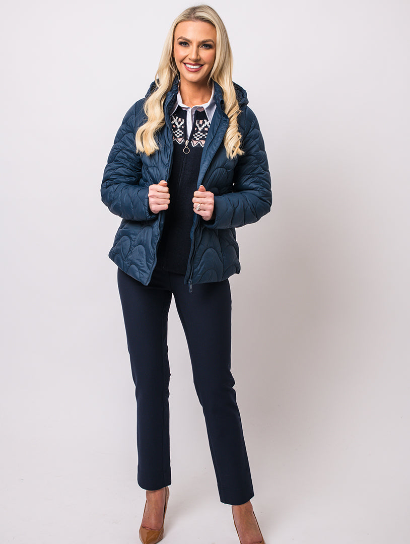 Padded Coat - Navy