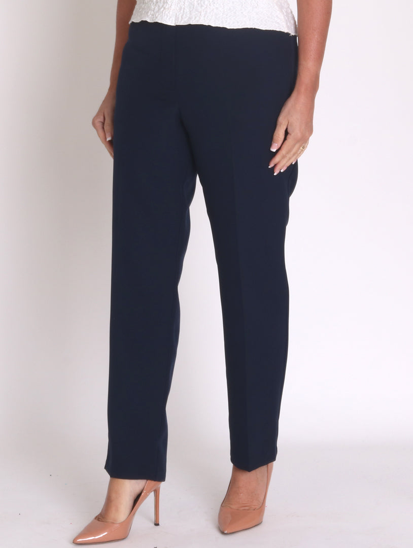 27" Side Elasticated Trousers - Navy