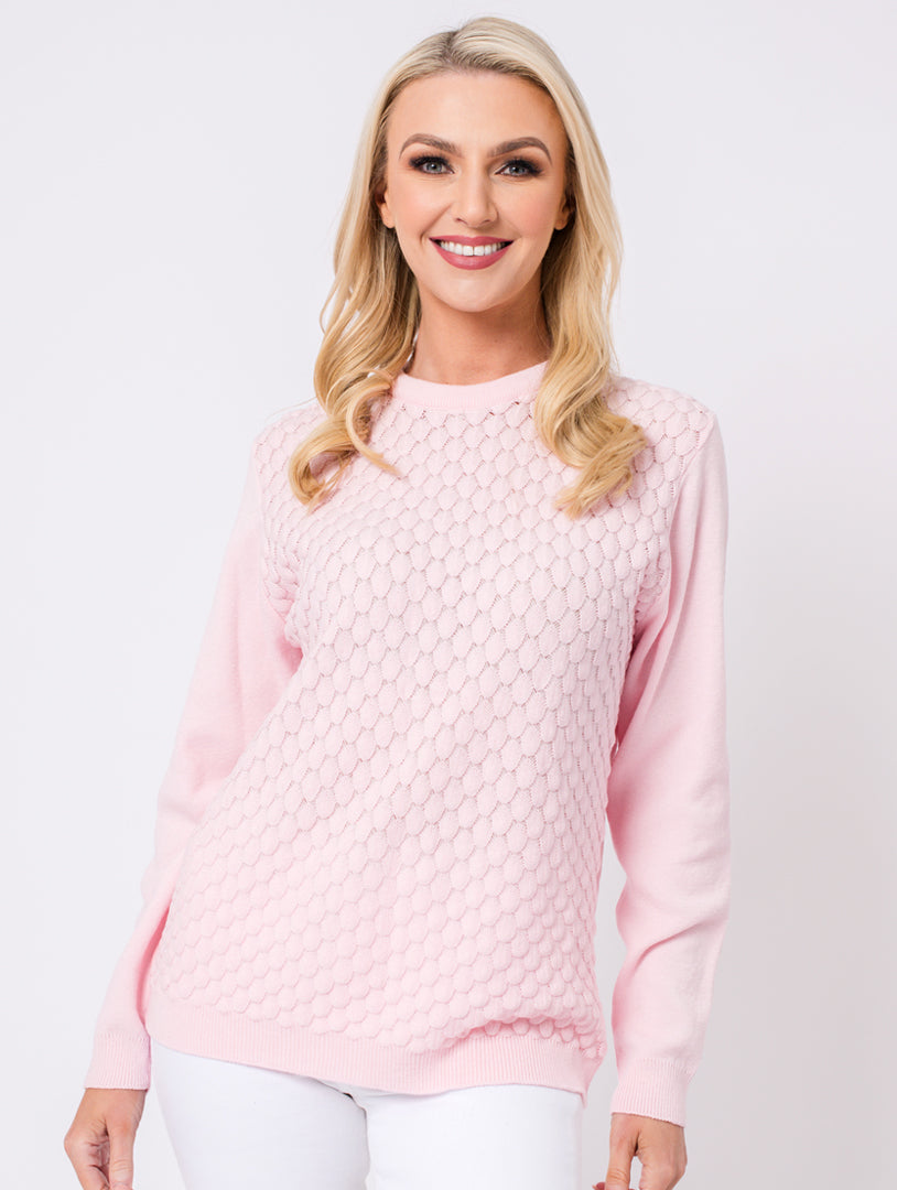 Bubble Front Jumper - Pinky