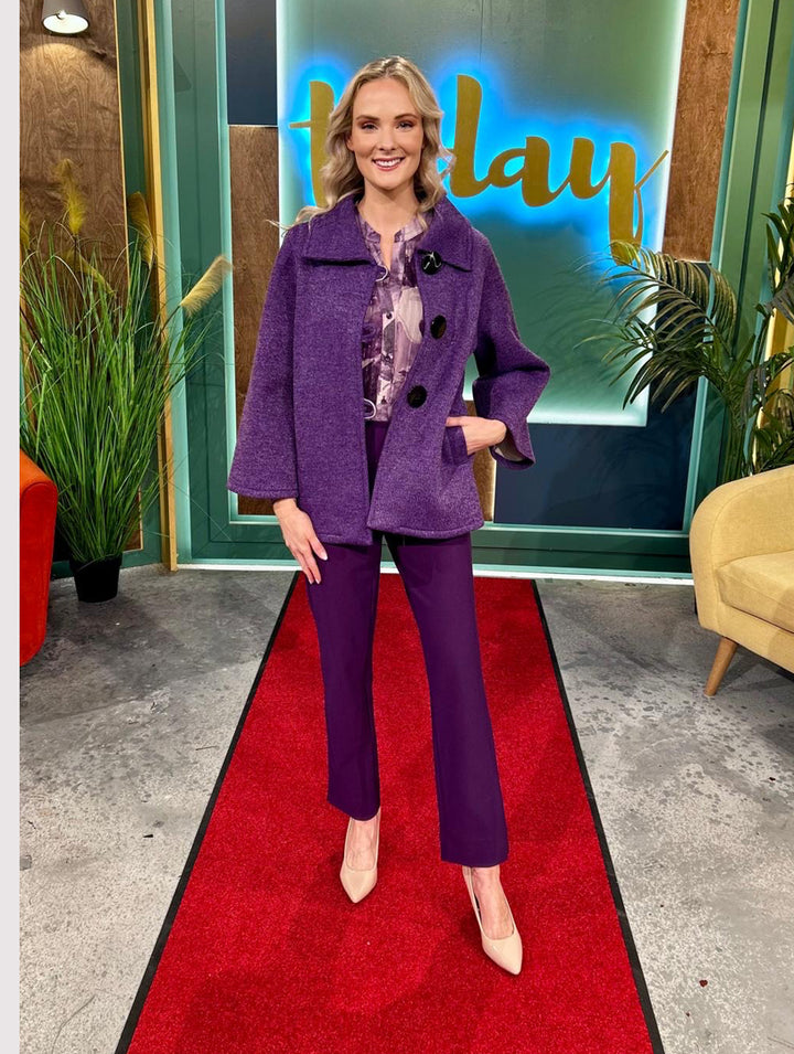 3 Button Jacket - Damson