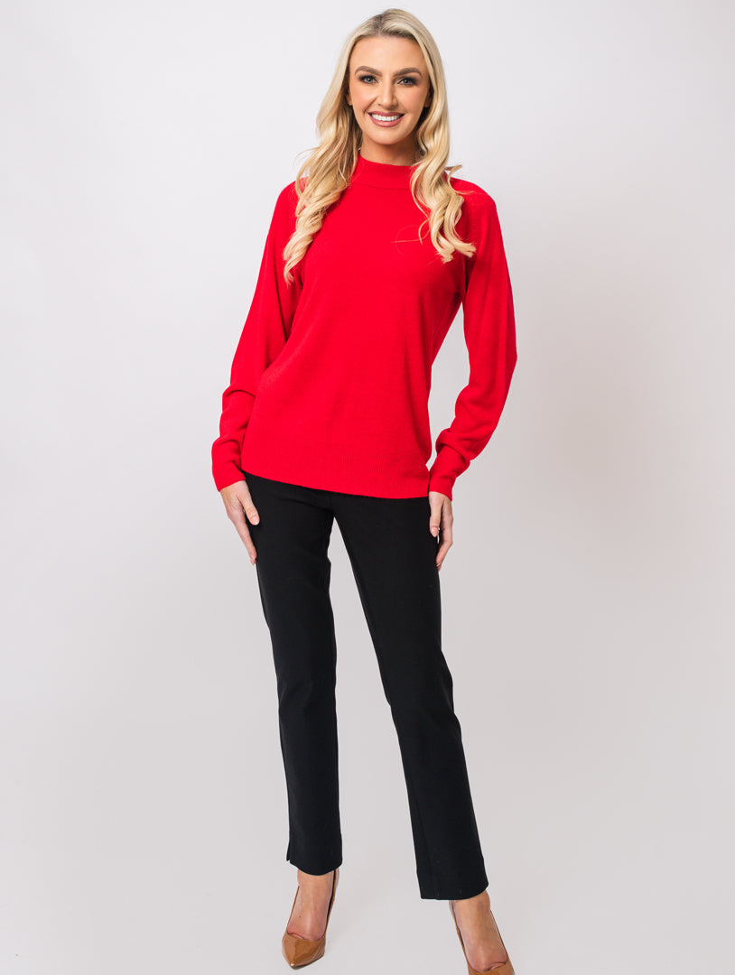 Turtle Neck Knit - Red