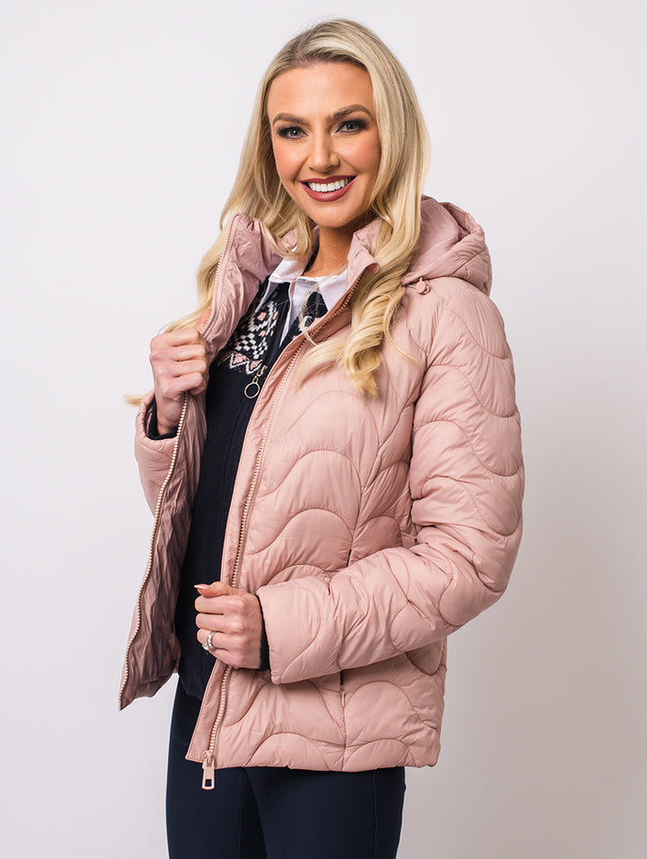 Padded Coat - Pale Rose