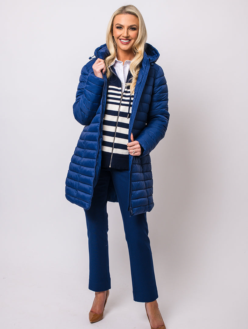 Luxury Hooded Coat - Royal
