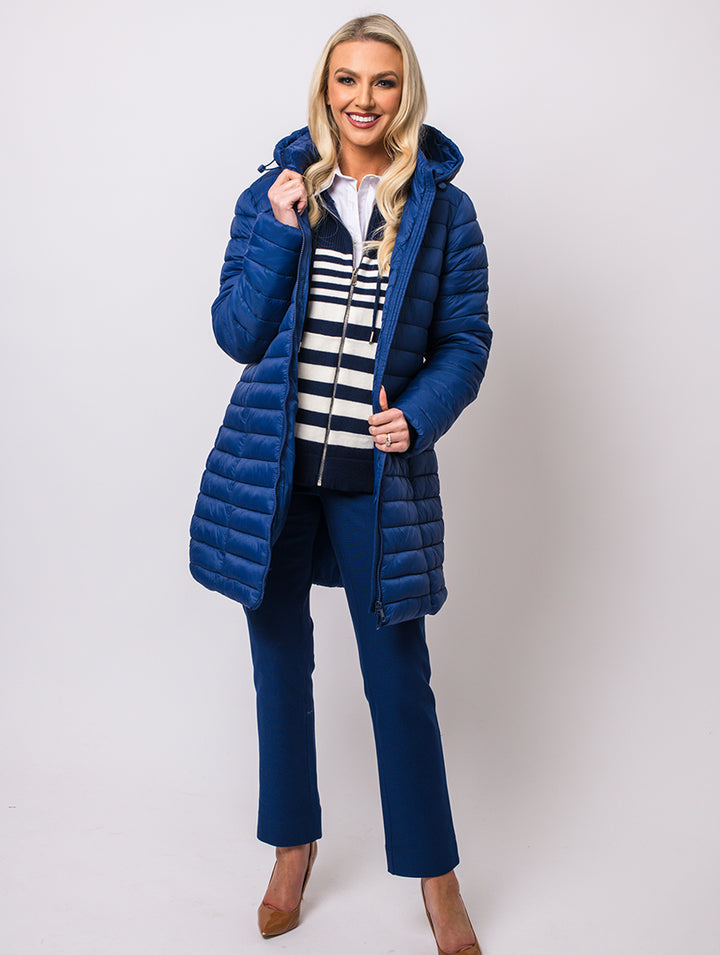 Luxury Hooded Coat - Royal
