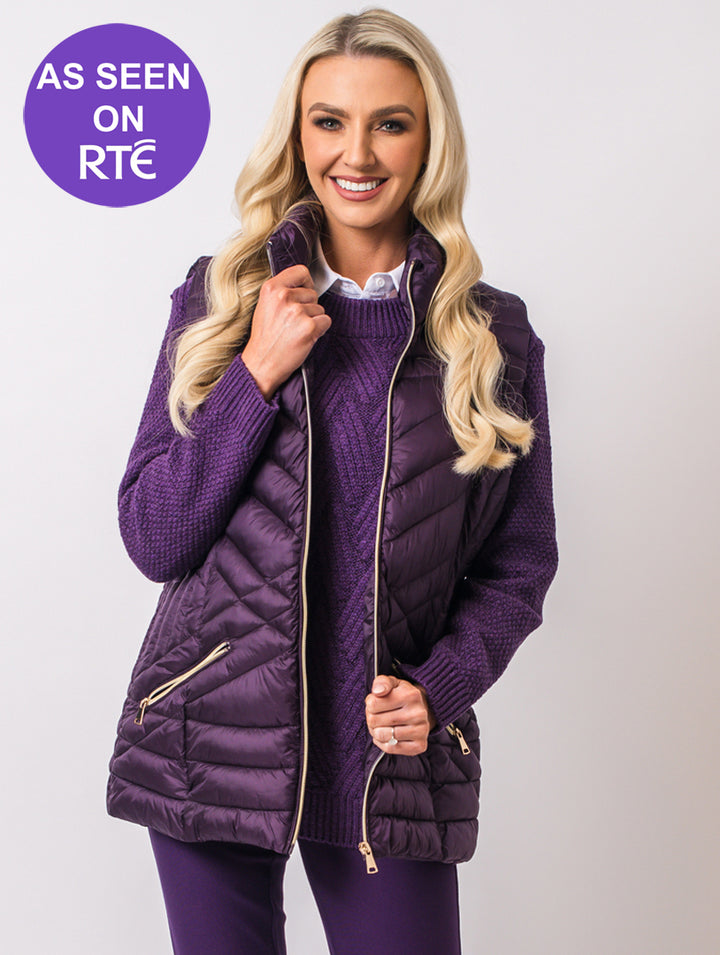 Luxury Gilet - Damson