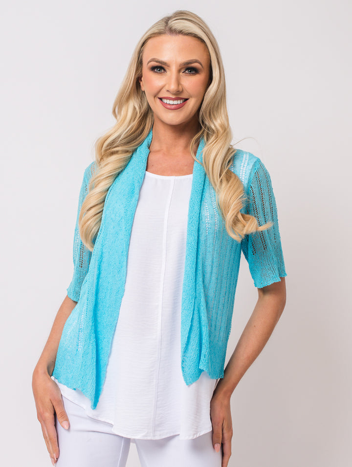 Lace Shrug - Turq