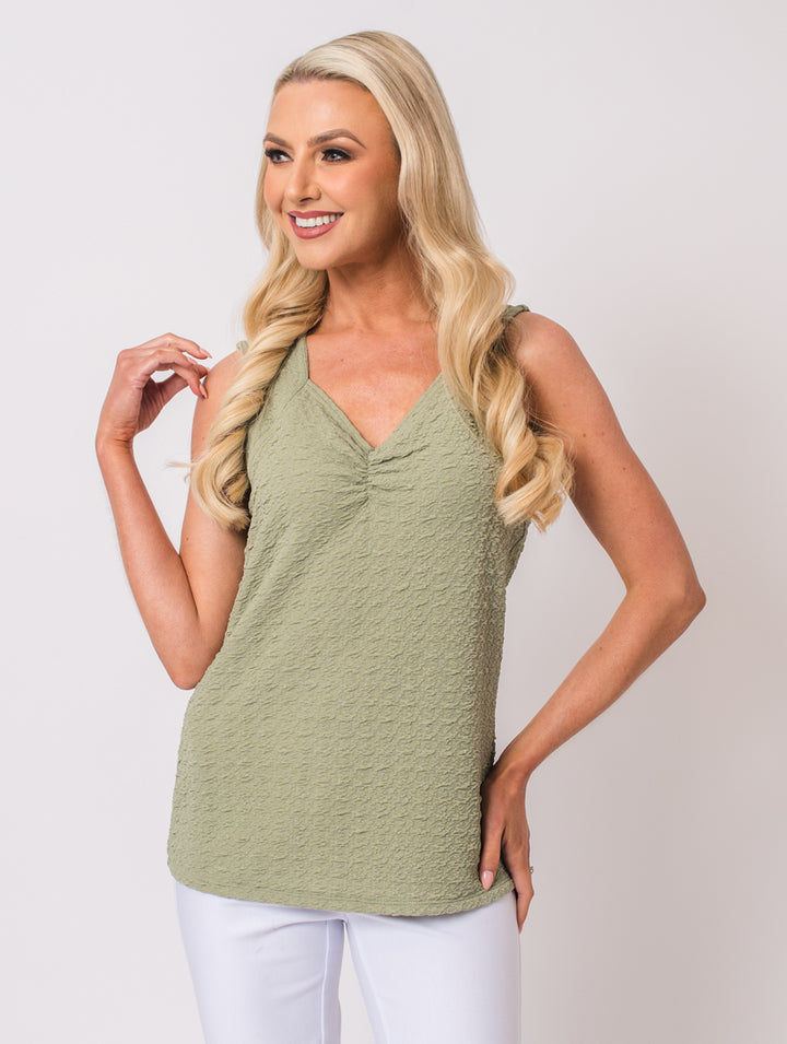 Sleeveless Vest - Lt Khaki