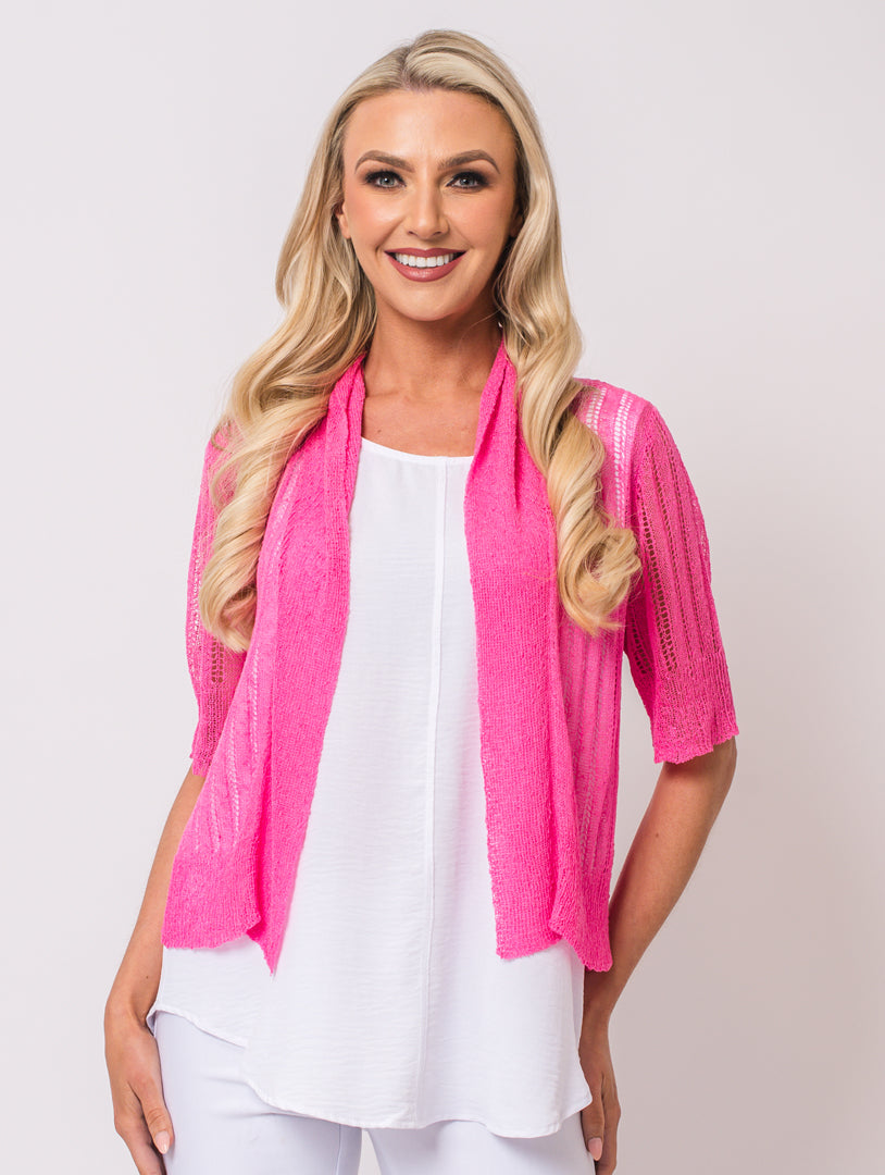 Lace Shrug - Cerise
