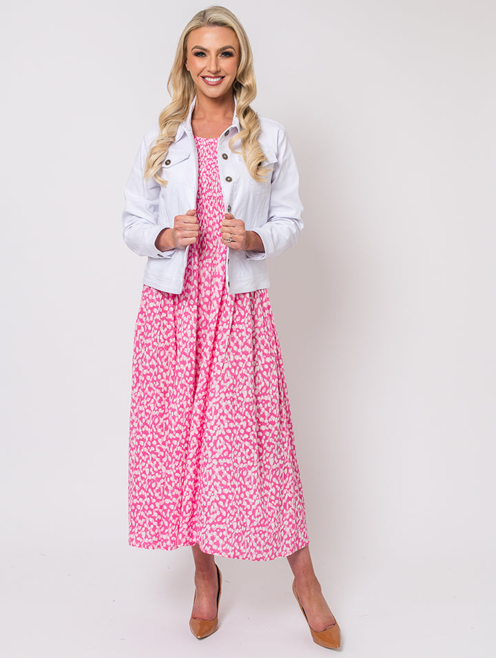 Spot Print Dress - Pink