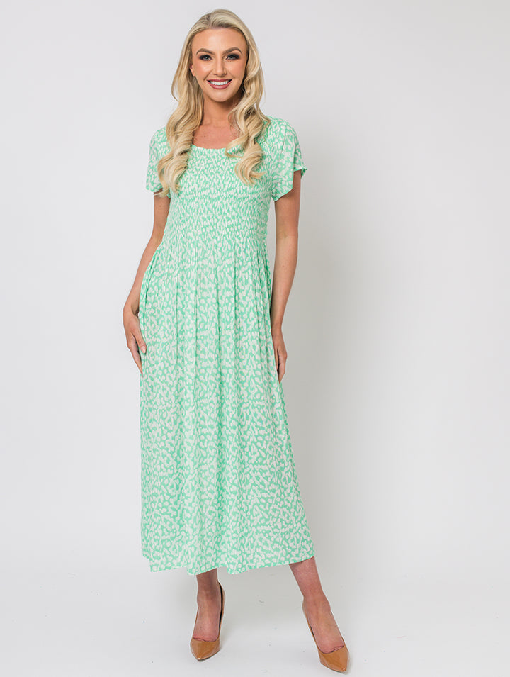 Spot Print Dress - Mint