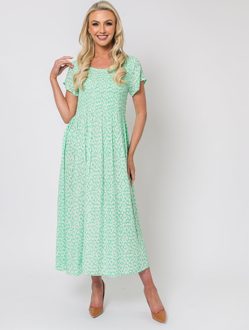 Spot Print Dress - Mint