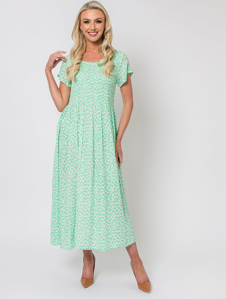 Spot Print Dress - Mint