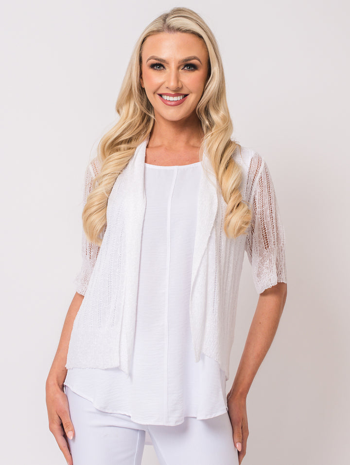 Lace Shrug - White