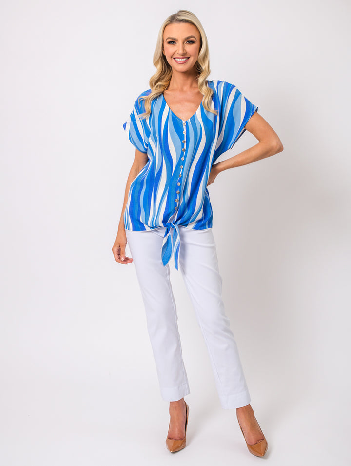Tie Top - Blue