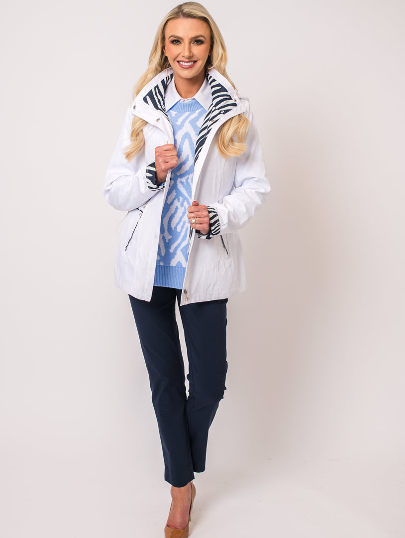 Detachable Hood Jacket - White