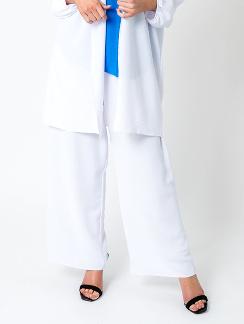 Elasticated Trousers - White