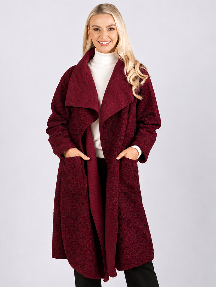 Boucle Coat - Wine