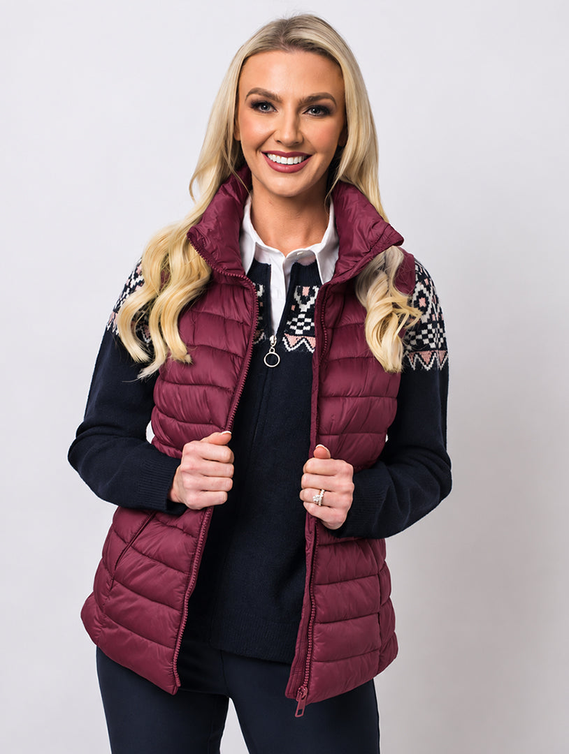 Padded Gilet - Wine